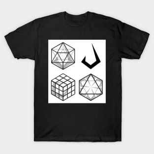 Sacred geometry. Black and white. T-Shirt